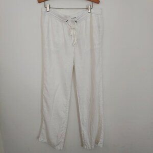 Caslon Linen White Pants Size Large